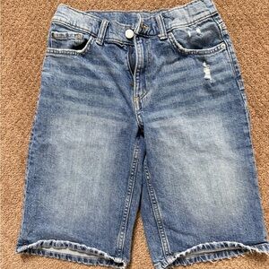 Long denim shorts